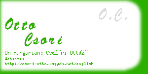 otto csori business card